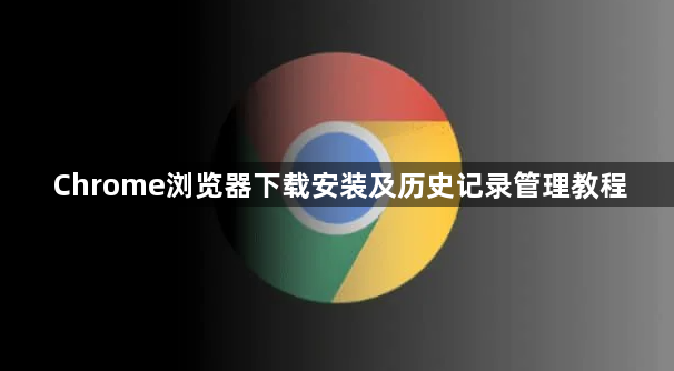 Chrome浏览器下载安装及历史记录管理教程1