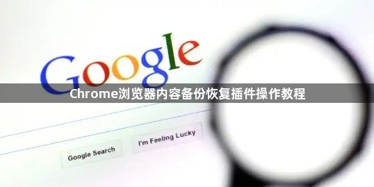 Chrome浏览器内容备份恢复插件操作教程1