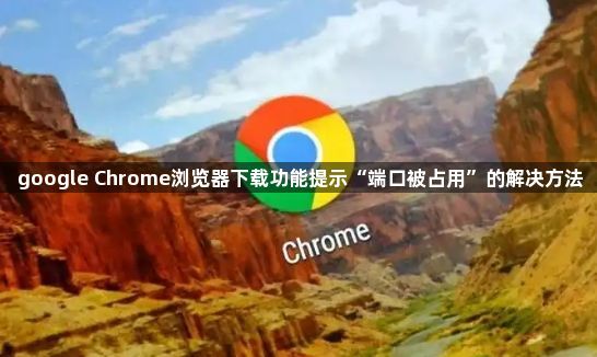 google Chrome浏览器下载功能提示“端口被占用”的解决方法1