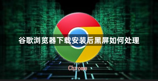 谷歌浏览器下载安装后黑屏如何处理1