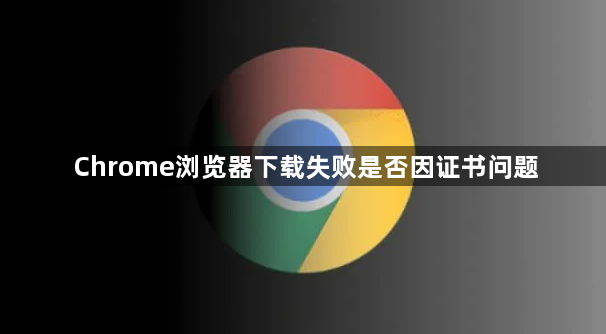 Chrome浏览器下载失败是否因证书问题1