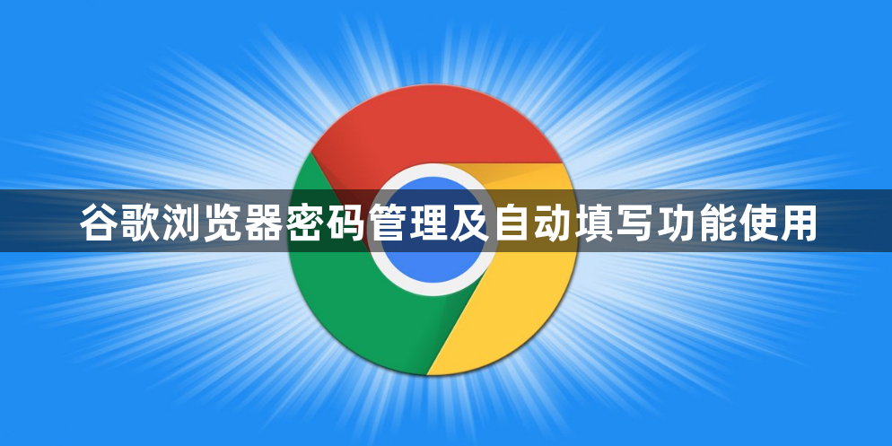 谷歌浏览器密码管理及自动填写功能使用1