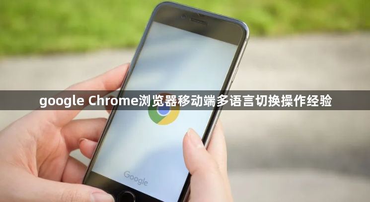 google Chrome浏览器移动端多语言切换操作经验1
