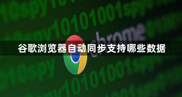 谷歌浏览器自动同步支持哪些数据1