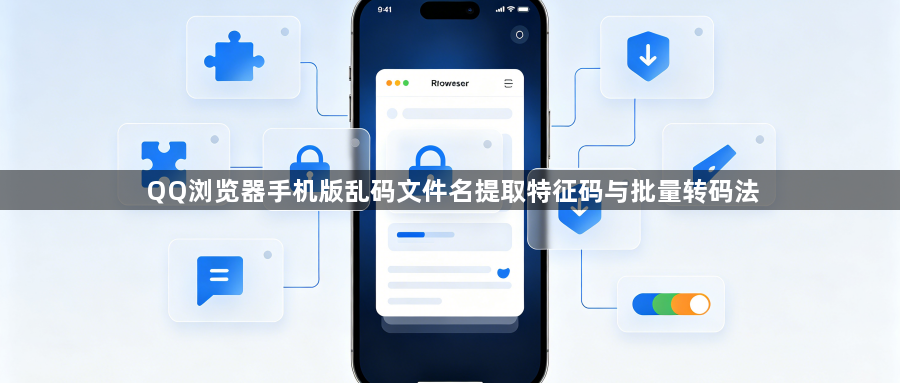 QQ浏览器手机版乱码文件名提取特征码与批量转码法1