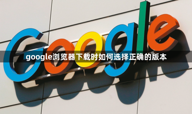 google浏览器下载时如何选择正确的版本1