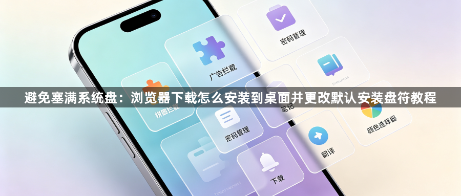 避免塞满系统盘：浏览器下载怎么安装到桌面并更改默认安装盘符教程1