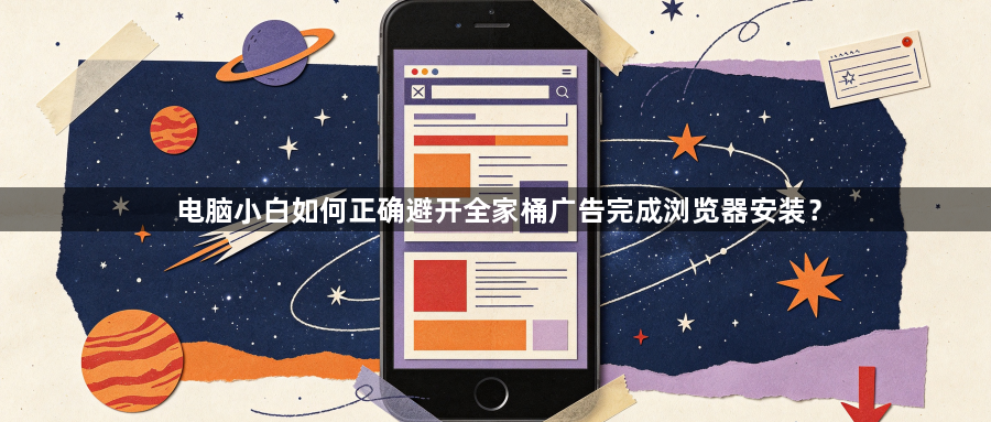 电脑小白如何正确避开全家桶广告完成浏览器安装？1