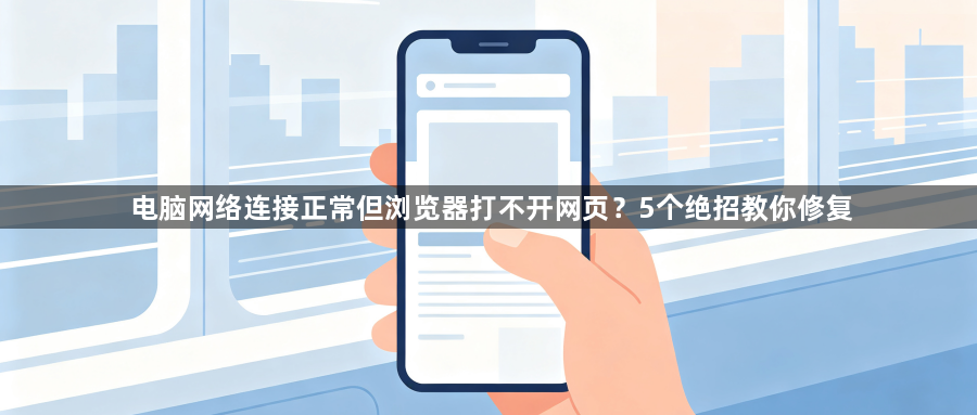 电脑网络连接正常但浏览器打不开网页？5个绝招教你修复1