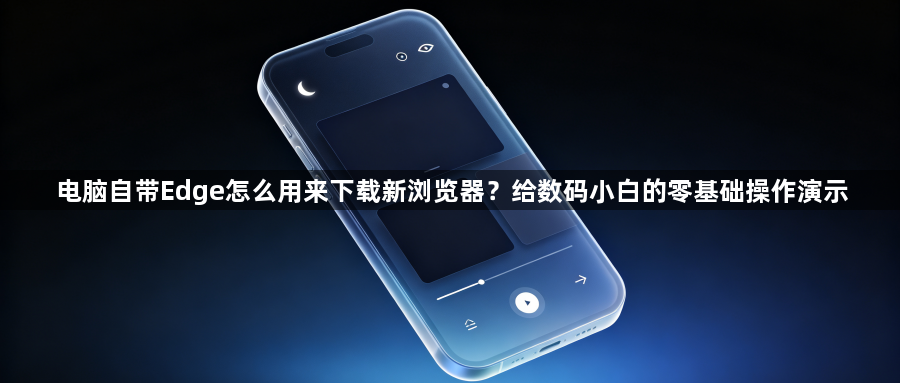 电脑自带Edge怎么用来下载新浏览器？给数码小白的零基础操作演示1