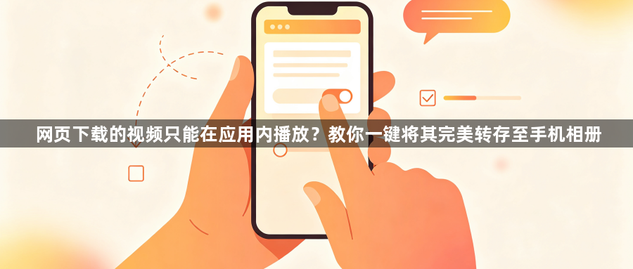 网页下载的视频只能在应用内播放？教你一键将其完美转存至手机相册1