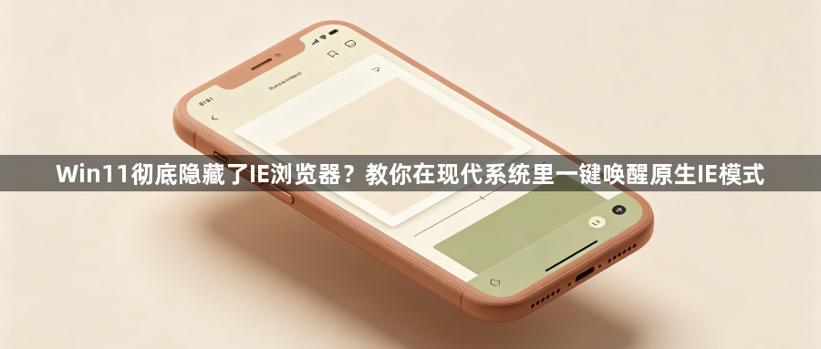 Win11彻底隐藏了IE浏览器?教你在现代系统里一键唤醒原生IE模式1