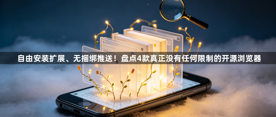 自由安装扩展、无捆绑推送！盘点4款真正没有任何限制的开源浏览器1