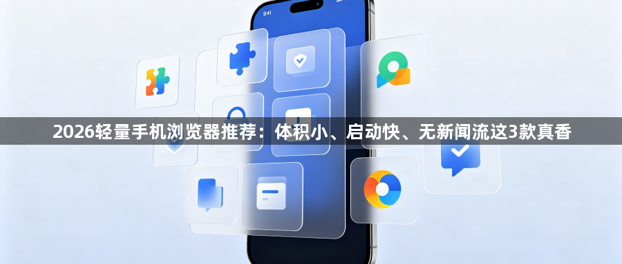 2026轻量手机浏览器推荐：体积小、启动快、无新闻流这3款真香1