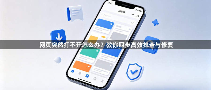 网页突然打不开怎么办?教你四步高效排查与修复1