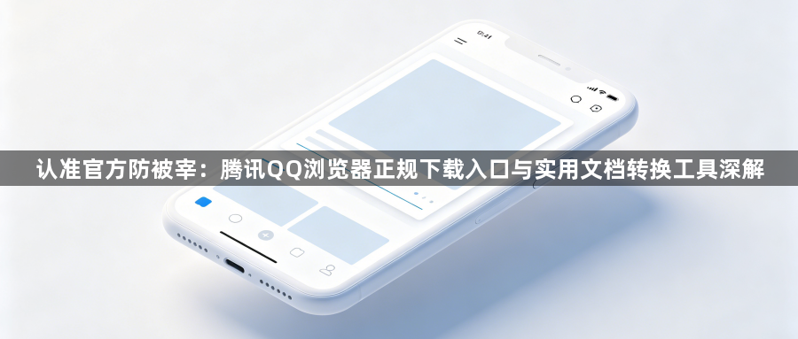 认准官方防被宰：腾讯QQ浏览器正规下载入口与实用文档转换工具深解1